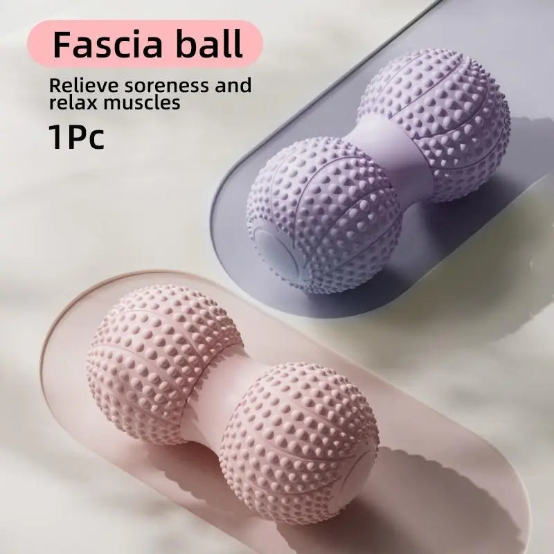Deep Tissue Massage Roller Stick with Dual Tennis Balls