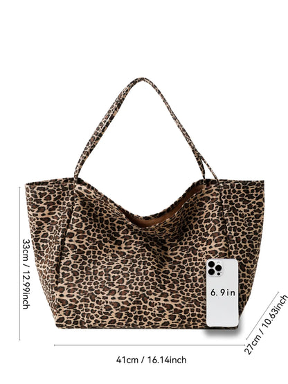 Leopard Print Tote Bag for Women