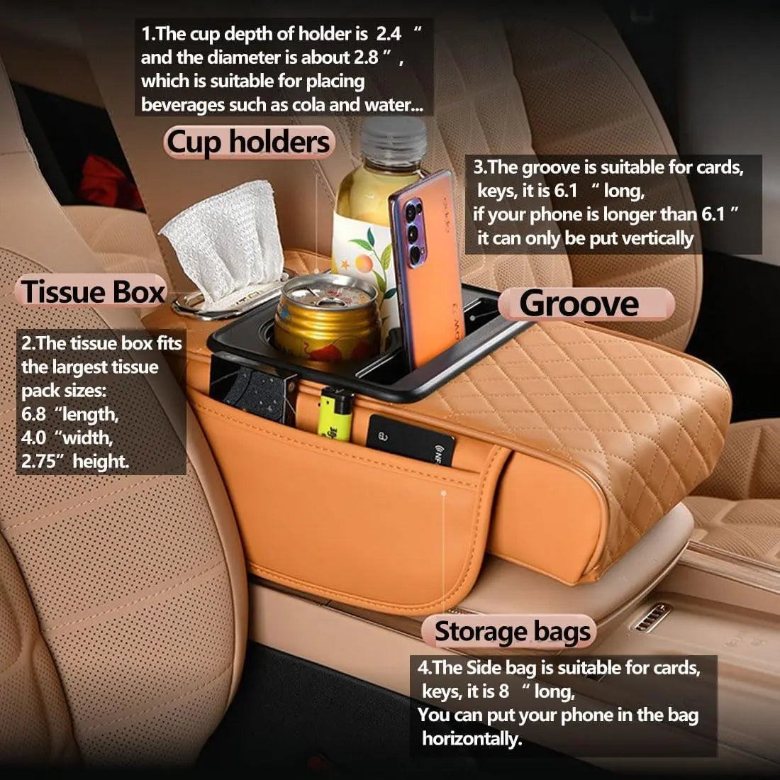 Car Armrest Cushion Cover