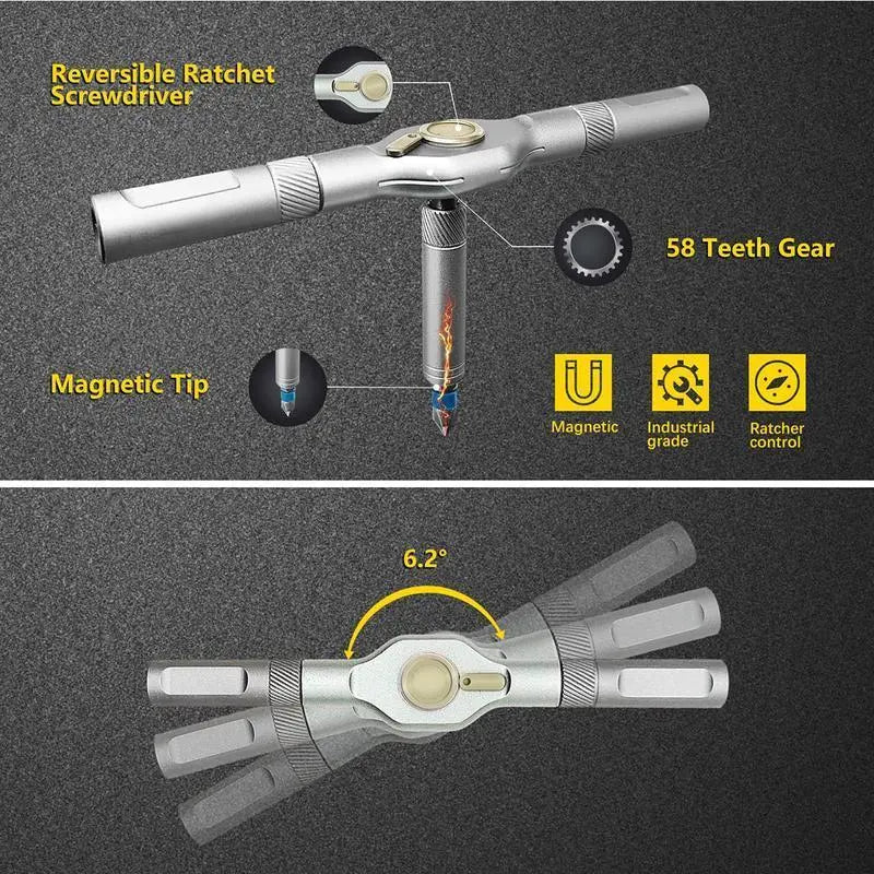 Magnetic Screwdriver Set | 24-in-1 Ratchet Tool Kit