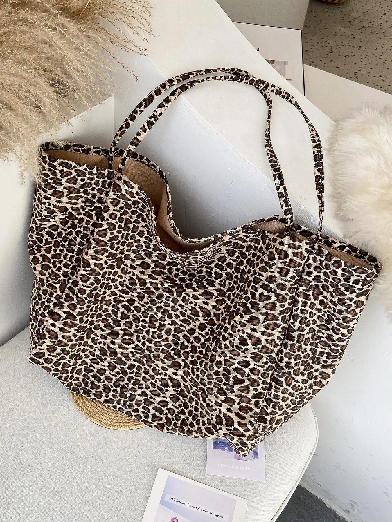 Leopard Print Tote Bag for Women