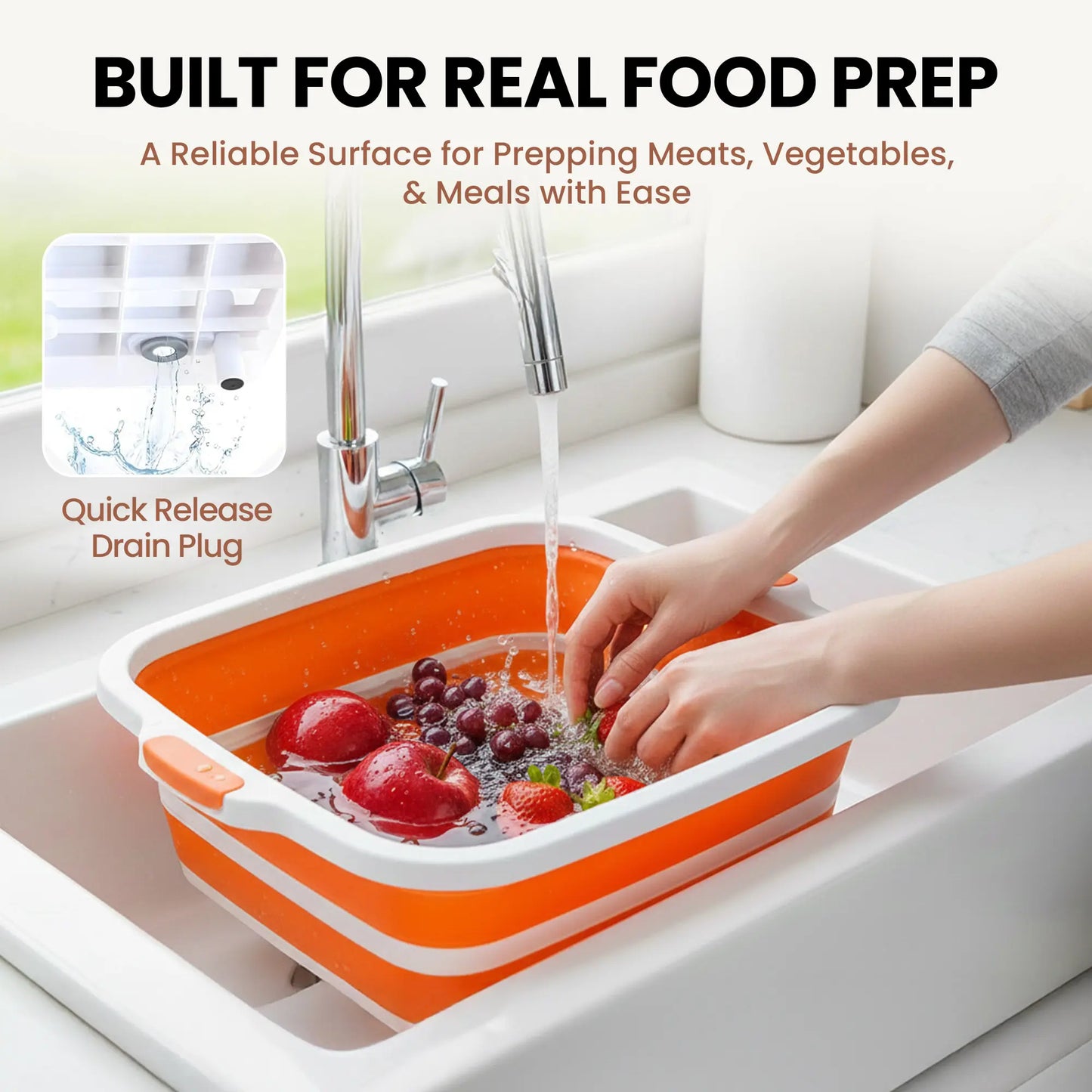 BBQ Prep Tub 16L – Collapsible Basin & Insulated Meat Resting Bag