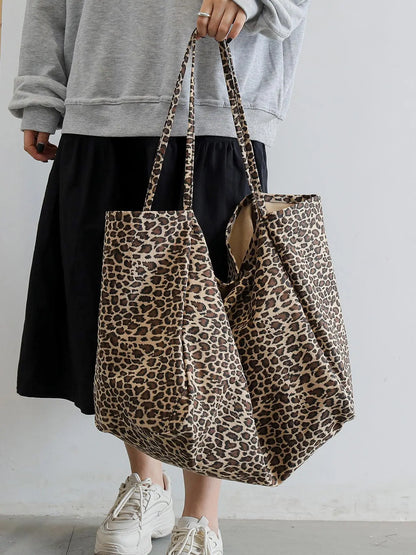 Leopard Print Tote Bag for Women