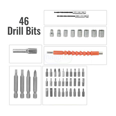46-Piece Cordless Electric Screwdriver & Drill Kit