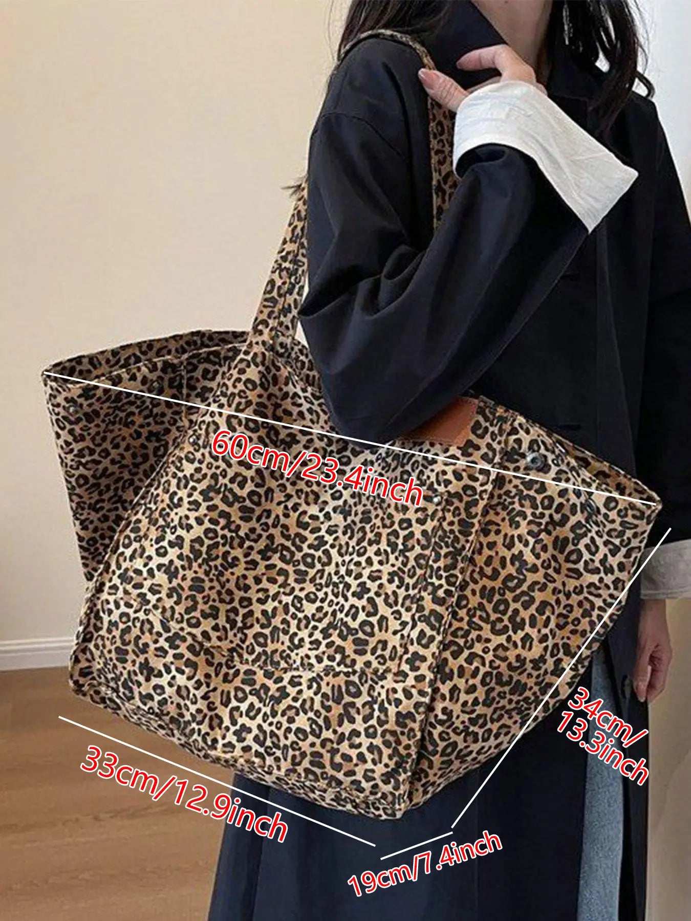 Leopard Print Tote Bag for Women