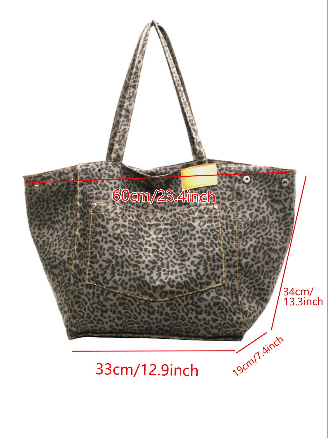Leopard Print Tote Bag for Women