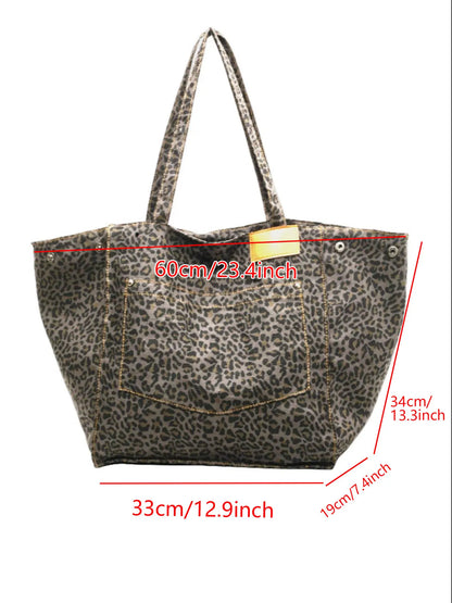 Leopard Print Tote Bag for Women
