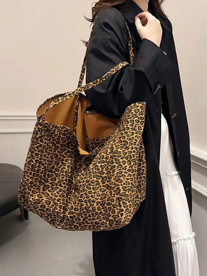 Leopard Print Tote Bag for Women